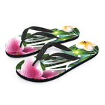 Aloha Hawaiian Flower Print Flip Flops