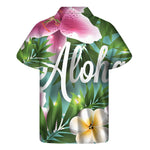 Aloha Hawaiian Flower Print Men's Short Sleeve Shirt