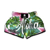 Aloha Hawaiian Flower Print Muay Thai Boxing Shorts