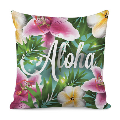 Aloha Hawaiian Flower Print Pillow Cover