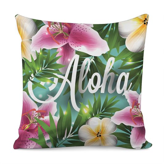 Aloha Hawaiian Flower Print Pillow Cover