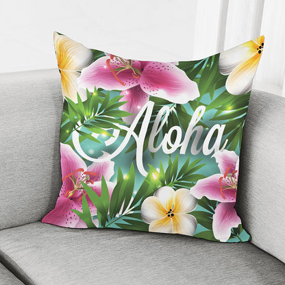 Aloha Hawaiian Flower Print Pillow Cover