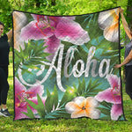 Aloha Hawaiian Flower Print Quilt