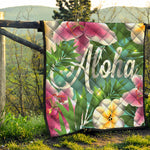 Aloha Hawaiian Flower Print Quilt