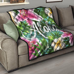Aloha Hawaiian Flower Print Quilt