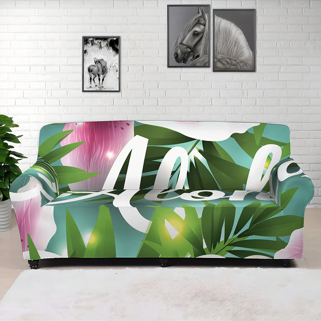 Aloha Hawaiian Flower Print Sofa Cover