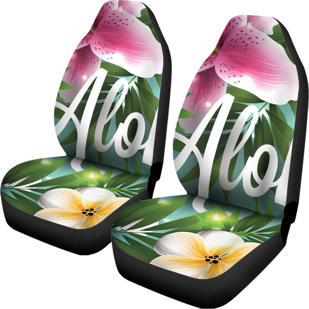 Aloha Hawaiian Flower Print Universal Fit Car Seat Covers