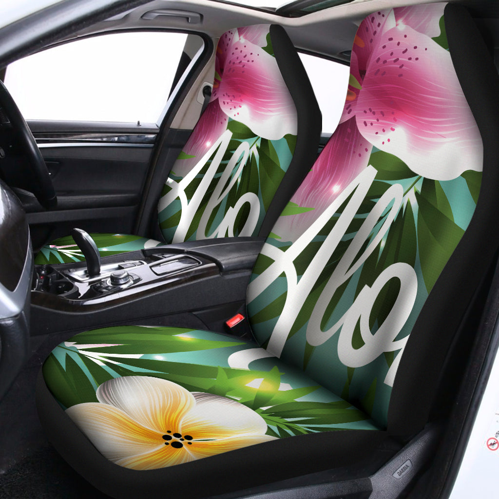 Aloha Hawaiian Flower Print Universal Fit Car Seat Covers