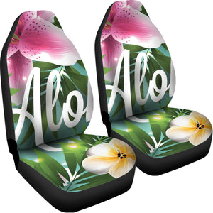 Aloha Hawaiian Flower Print Universal Fit Car Seat Covers