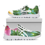 Aloha Hawaiian Flower Print White Sneakers
