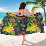 Aloha Hawaiian Flowers Pattern Print Beach Sarong Wrap
