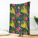 Aloha Hawaiian Flowers Pattern Print Blanket