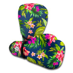 Aloha Hawaiian Flowers Pattern Print Boxing Gloves