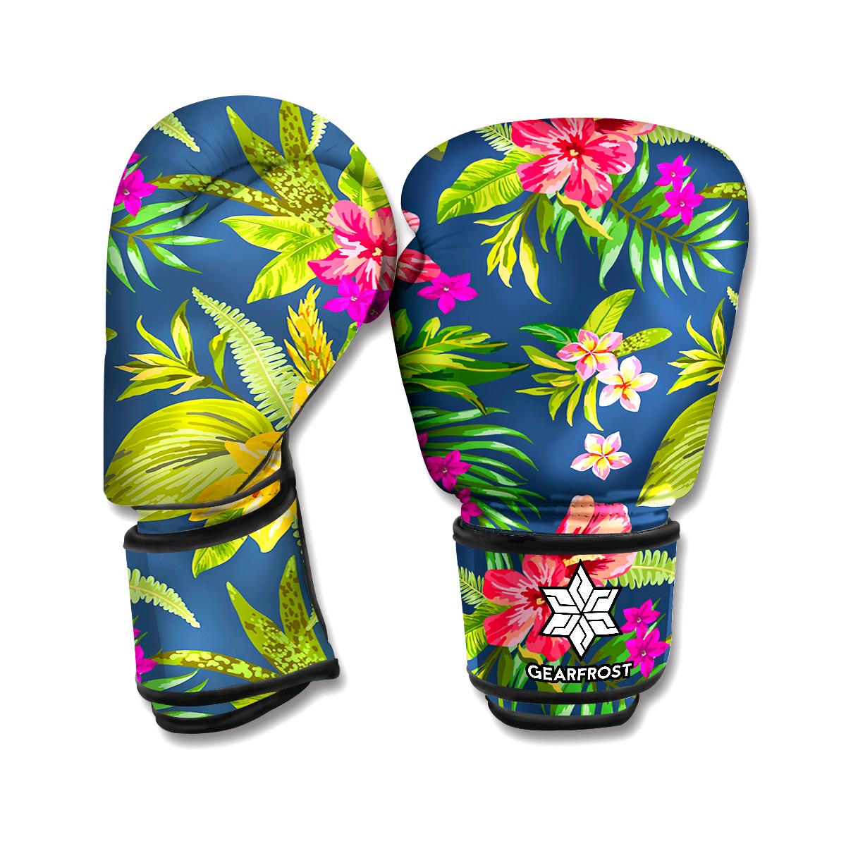 Aloha Hawaiian Flowers Pattern Print Boxing Gloves