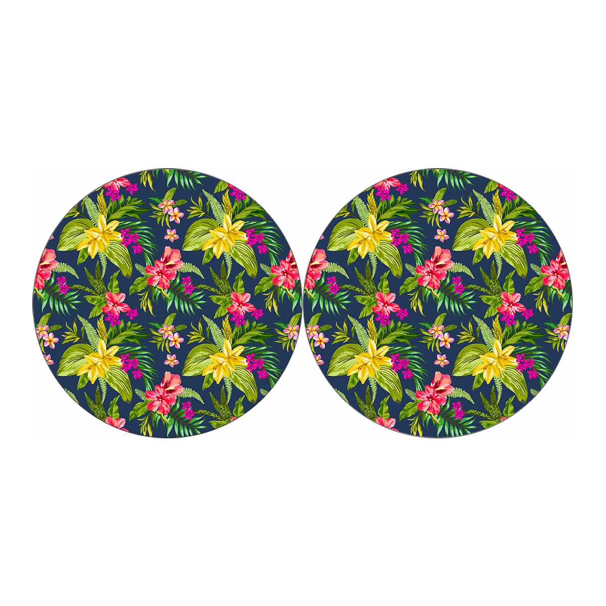 Aloha Hawaiian Flowers Pattern Print Car Coasters