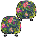Aloha Hawaiian Flowers Pattern Print Car Headrest Covers