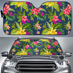 Aloha Hawaiian Flowers Pattern Print Car Sun Shade GearFrost