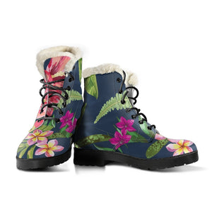 Aloha Hawaiian Flowers Pattern Print Comfy Boots GearFrost