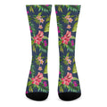 Aloha Hawaiian Flowers Pattern Print Crew Socks