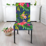 Aloha Hawaiian Flowers Pattern Print Dining Chair Slipcover