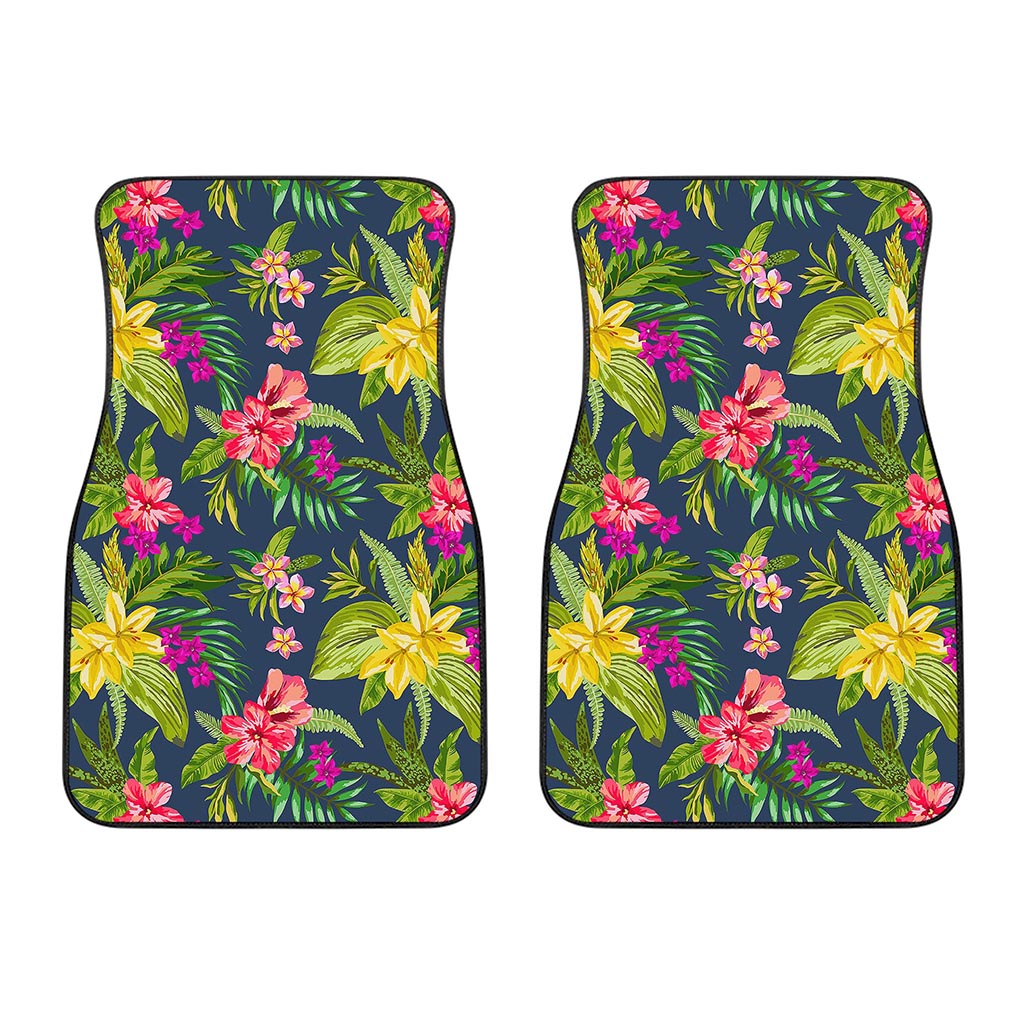 Aloha Hawaiian Flowers Pattern Print Front Car Floor Mats