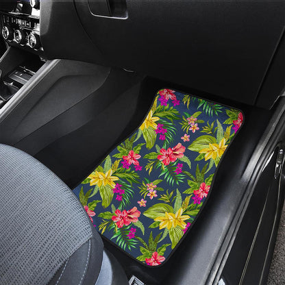 Aloha Hawaiian Flowers Pattern Print Front Car Floor Mats