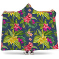 Aloha Hawaiian Flowers Pattern Print Hooded Blanket