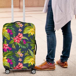 Aloha Hawaiian Flowers Pattern Print Luggage Cover GearFrost