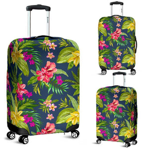 Aloha Hawaiian Flowers Pattern Print Luggage Cover GearFrost