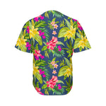 Aloha Hawaiian Flowers Pattern Print Men's Baseball Jersey