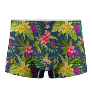 Aloha Hawaiian Flowers Pattern Print Men's Boxer Briefs