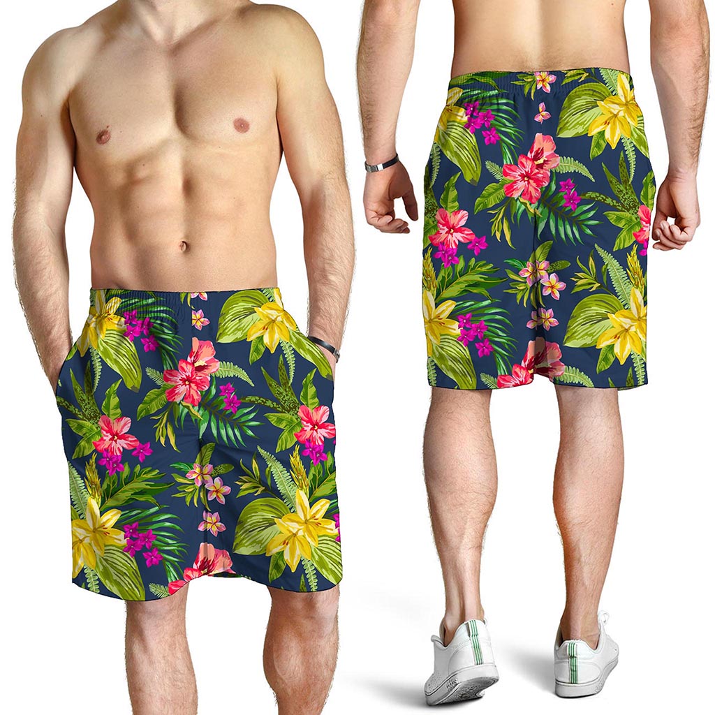 Aloha Hawaiian Flowers Pattern Print Men's Shorts