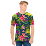 Aloha Hawaiian Flowers Pattern Print Men's T-Shirt