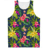 Aloha Hawaiian Flowers Pattern Print Men's Tank Top