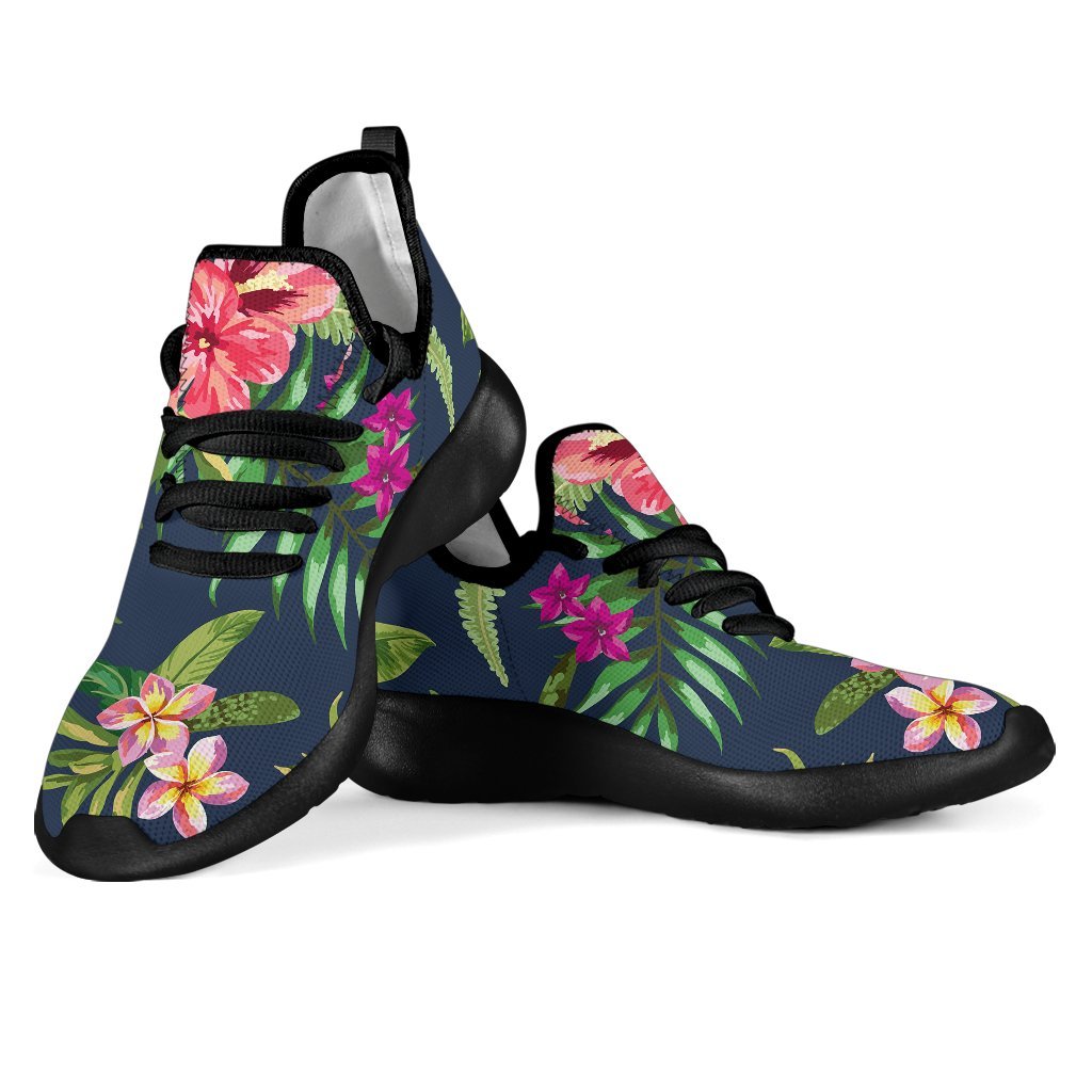 Aloha Hawaiian Flowers Pattern Print Mesh Knit Shoes GearFrost