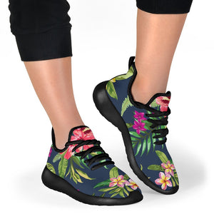 Aloha Hawaiian Flowers Pattern Print Mesh Knit Shoes GearFrost
