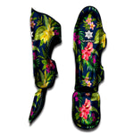 Aloha Hawaiian Flowers Pattern Print Muay Thai Shin Guard