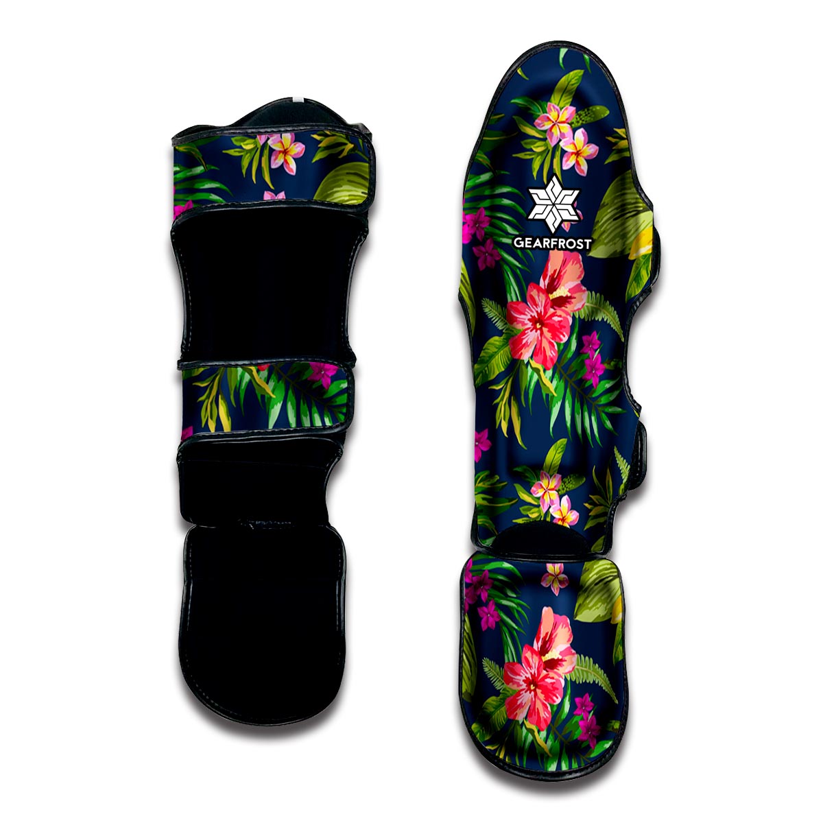 Aloha Hawaiian Flowers Pattern Print Muay Thai Shin Guard