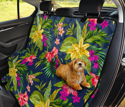 Aloha Hawaiian Flowers Pattern Print Pet Car Back Seat Cover