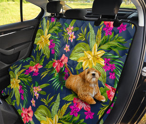 Aloha Hawaiian Flowers Pattern Print Pet Car Back Seat Cover