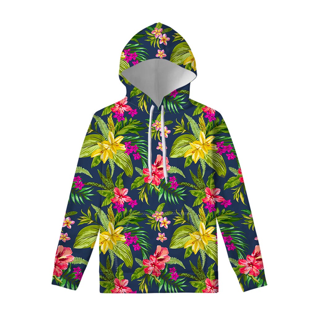 Aloha Hawaiian Flowers Pattern Print Pullover Hoodie