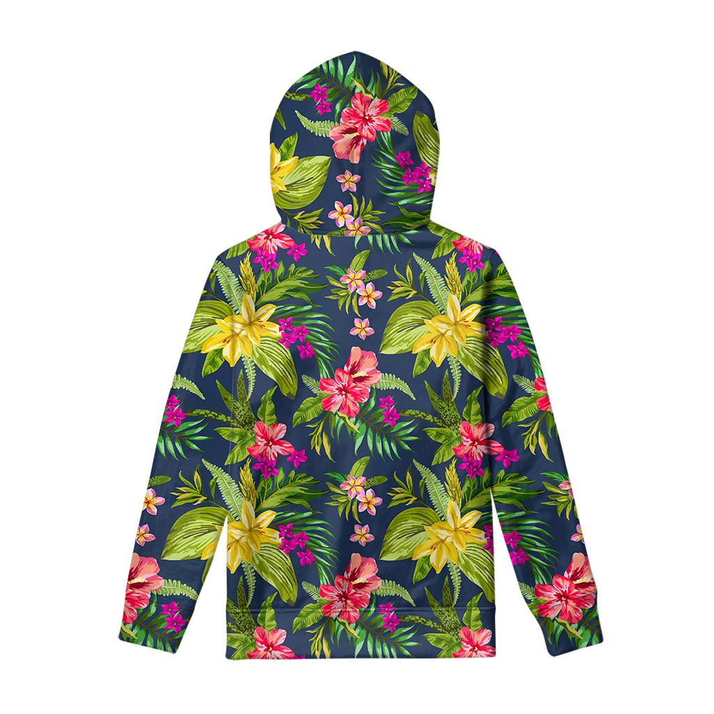 Aloha Hawaiian Flowers Pattern Print Pullover Hoodie