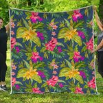 Aloha Hawaiian Flowers Pattern Print Quilt