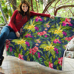 Aloha Hawaiian Flowers Pattern Print Quilt