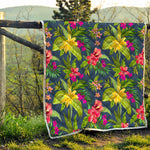 Aloha Hawaiian Flowers Pattern Print Quilt