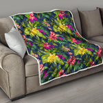 Aloha Hawaiian Flowers Pattern Print Quilt