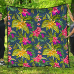 Aloha Hawaiian Flowers Pattern Print Quilt