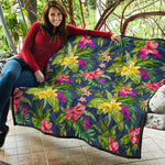 Aloha Hawaiian Flowers Pattern Print Quilt