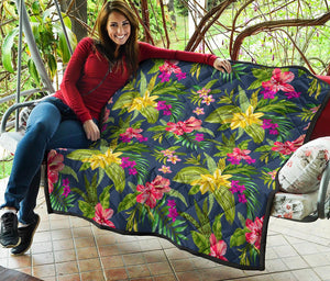 Aloha Hawaiian Flowers Pattern Print Quilt