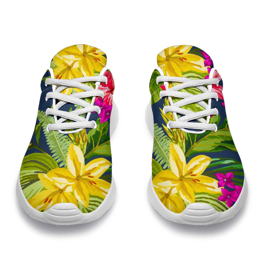 Aloha Hawaiian Flowers Pattern Print Sport Shoes GearFrost